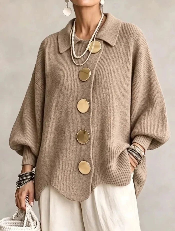 Oversized Kragen-Cardigan | Isadora