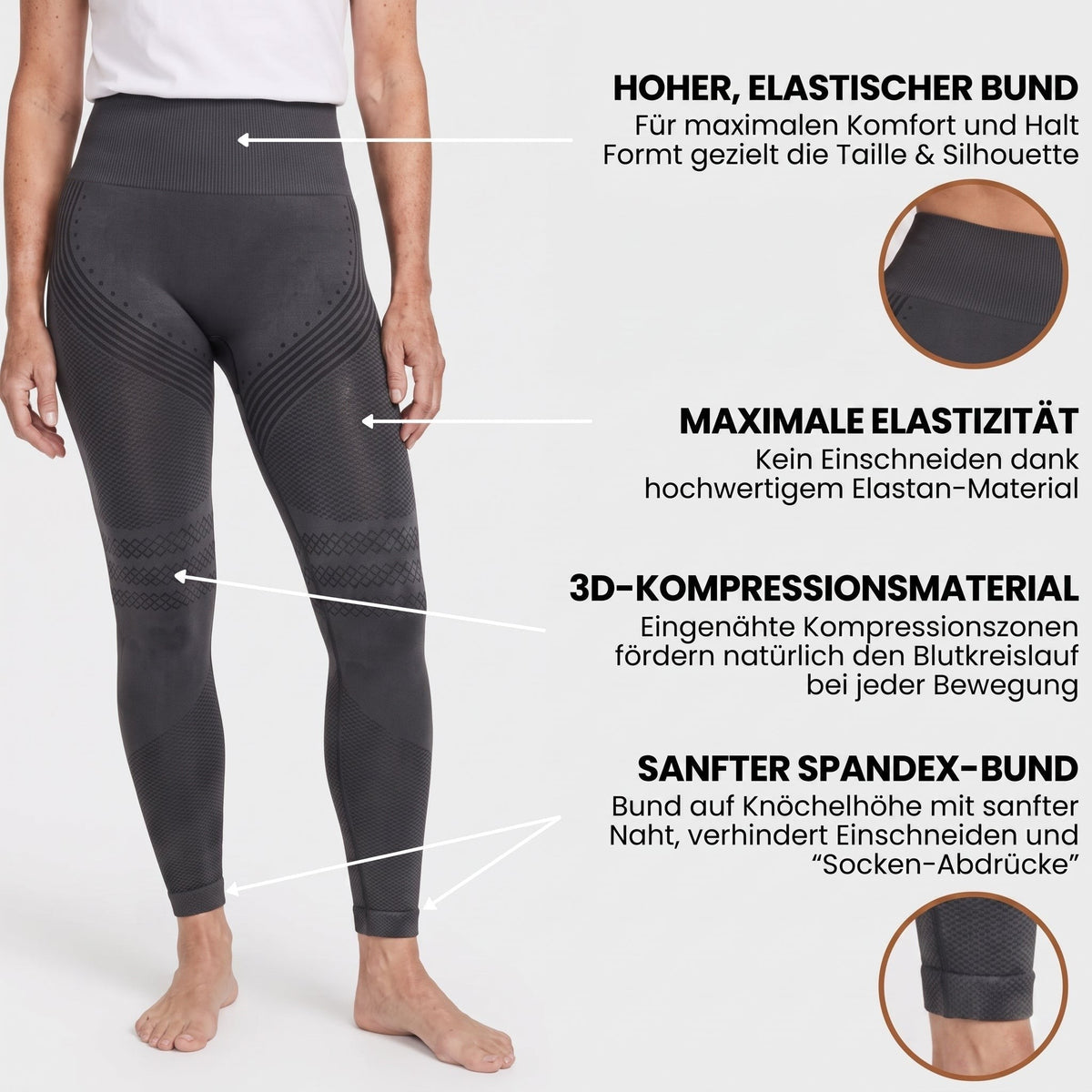 VIOLA Kompressionsleggings – Details