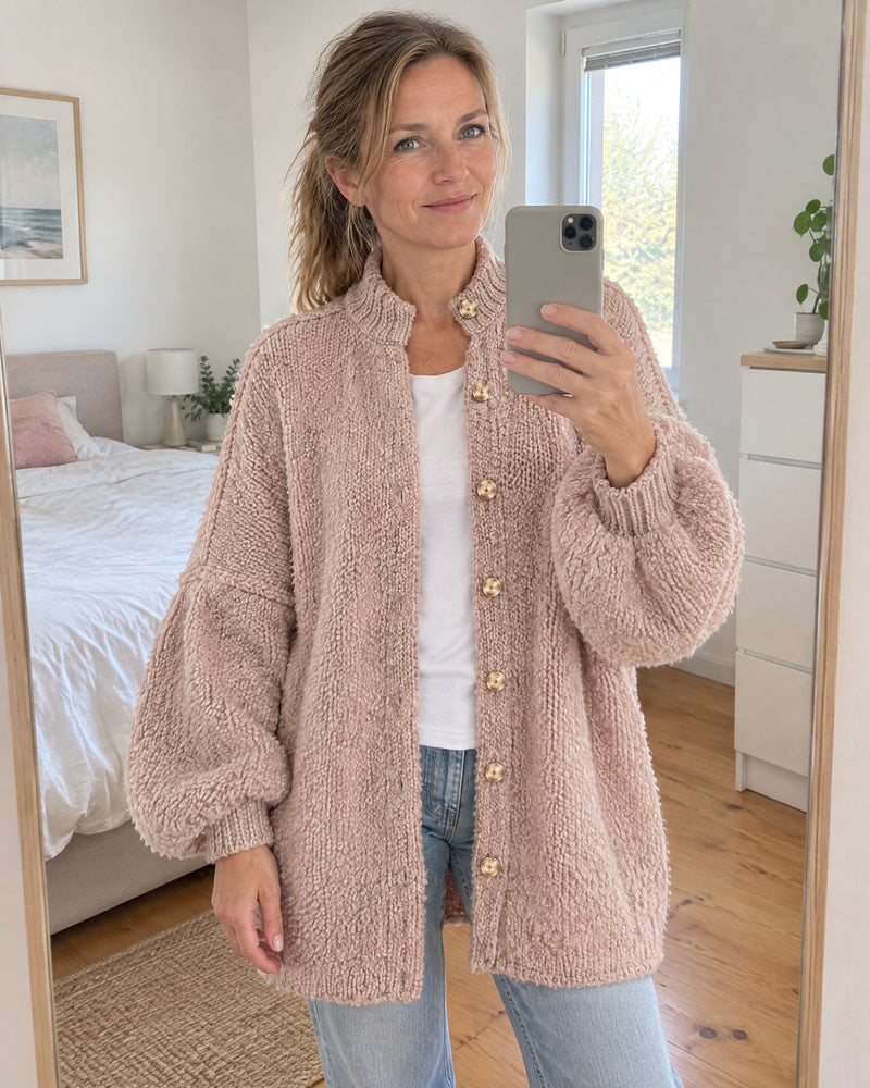 Oversize-Cardigan mit Stehkragen | Amalia – Stylingfoto 2