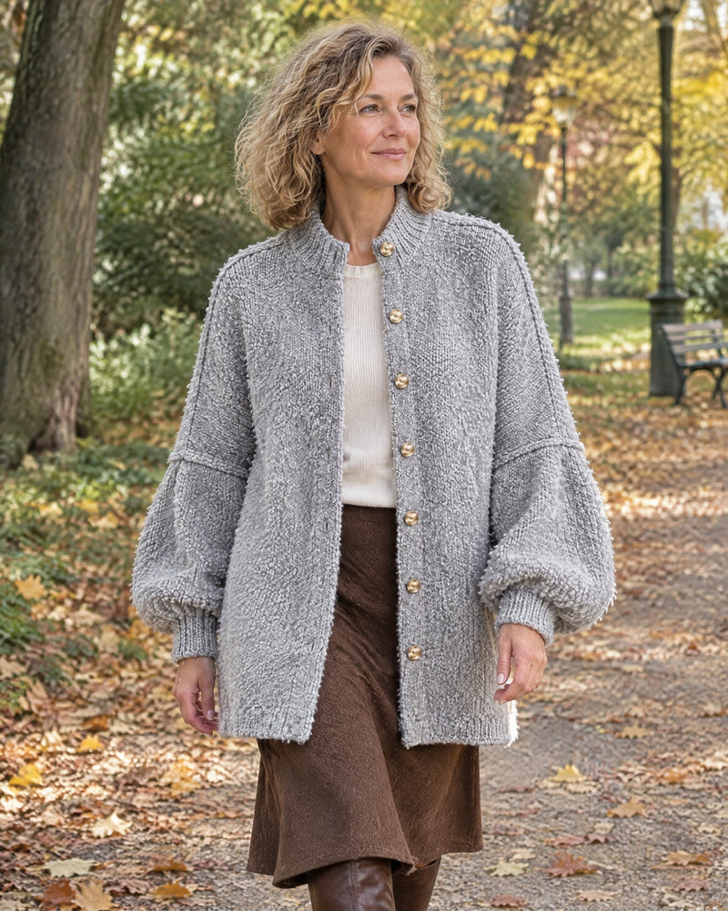 Oversize-Cardigan mit Stehkragen | Amalia – Stylingfoto 4