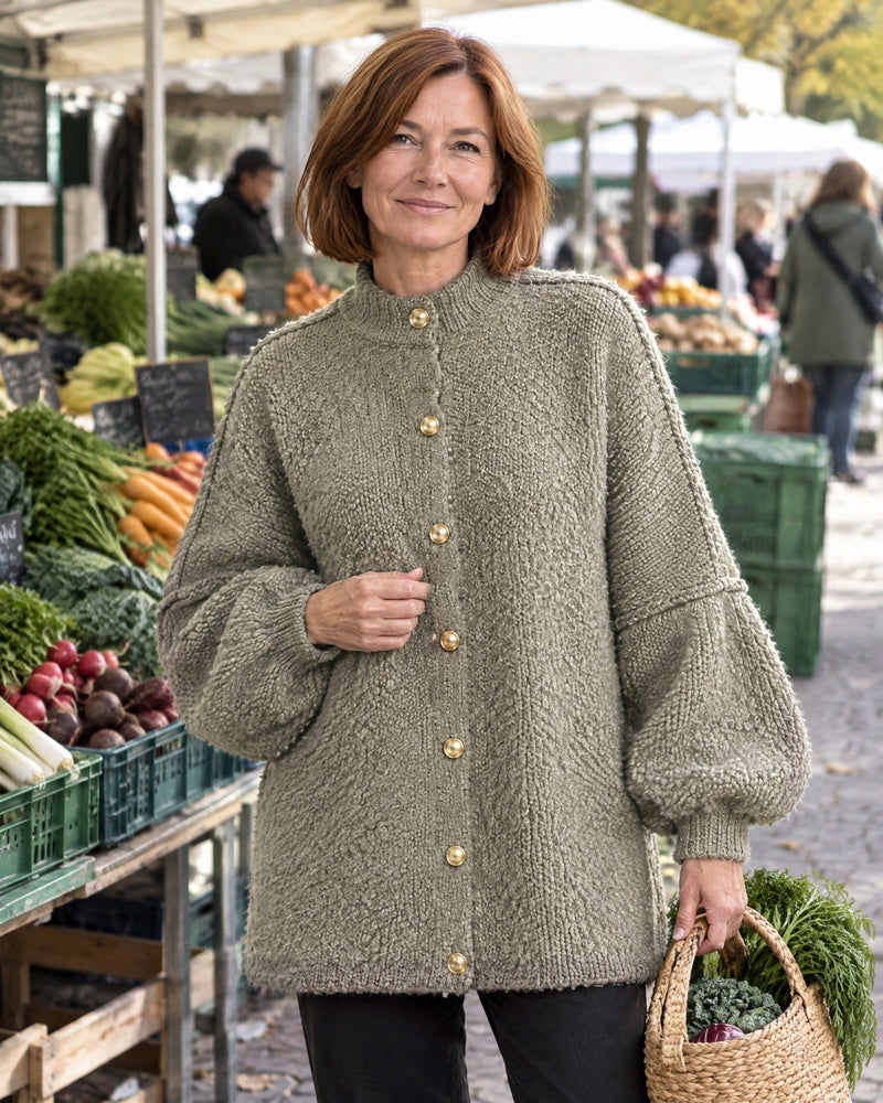 Oversize-Cardigan mit Stehkragen | Amalia – Stylingfoto 5