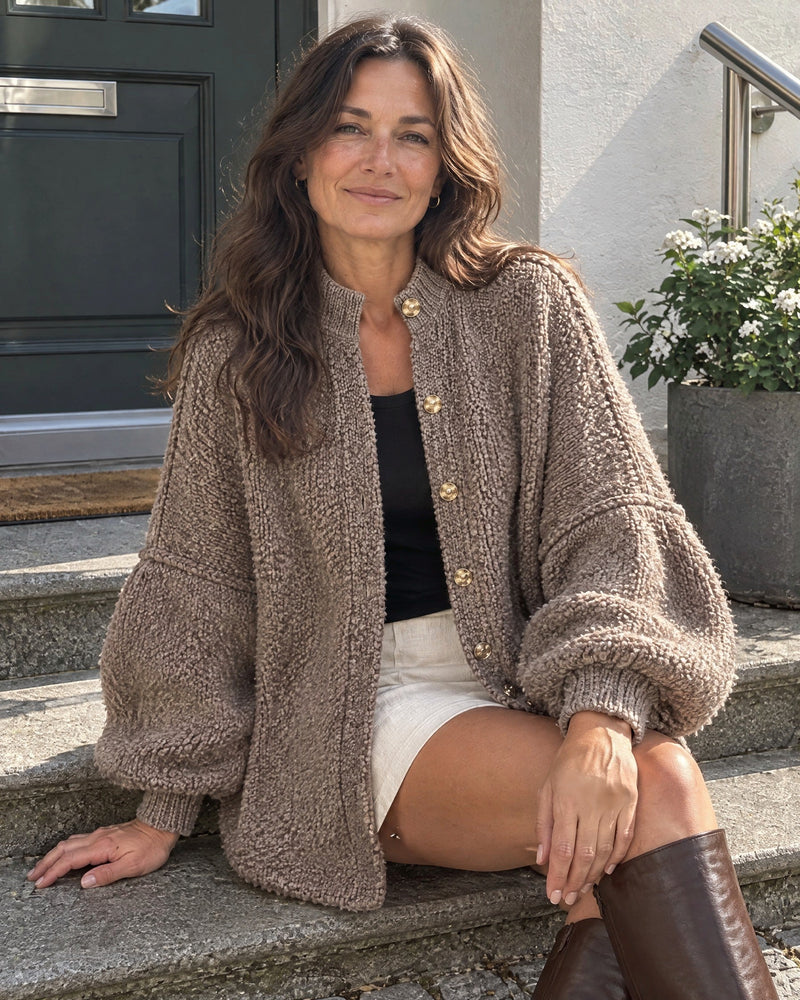 Oversize-Cardigan mit Stehkragen | Amalia – Stylingfoto 7