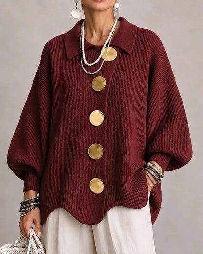 Oversized Kragen-Cardigan | Isadora