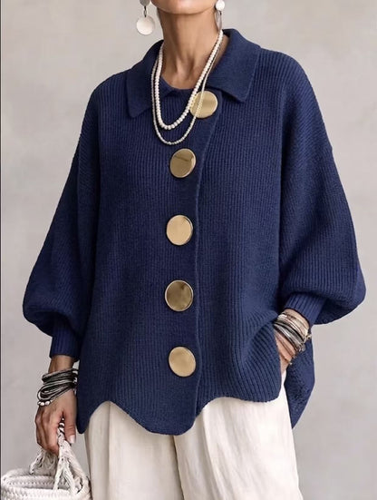 Oversized Kragen-Cardigan | Isadora