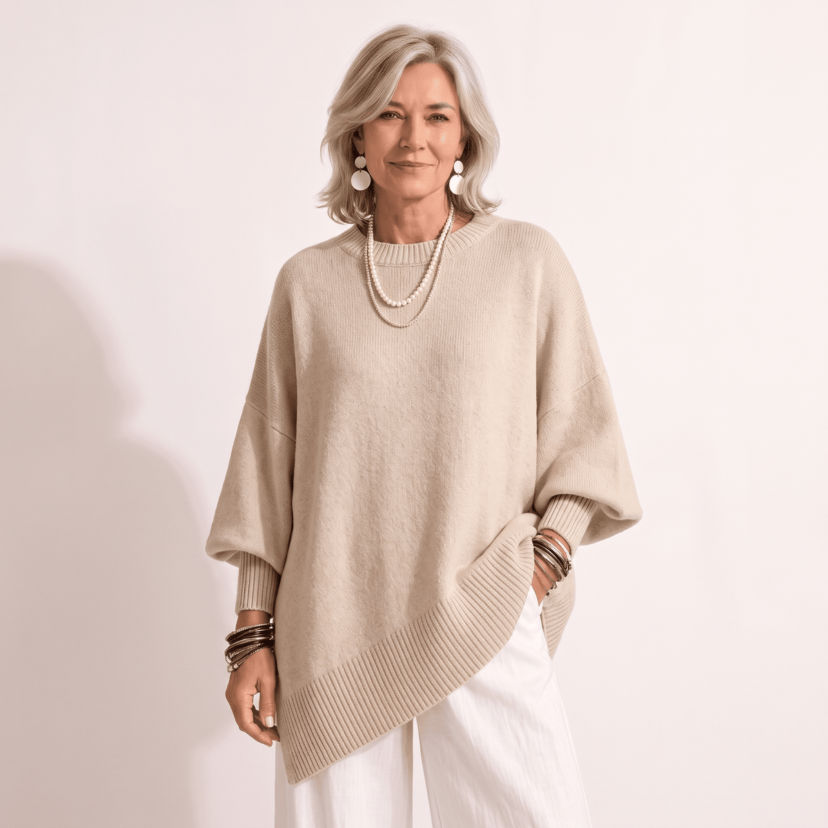 Oversize-Poncho-Pullover | FRIEDA