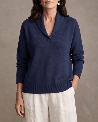 Bequemer Pullover mit V-Ausschnitt | GRETA