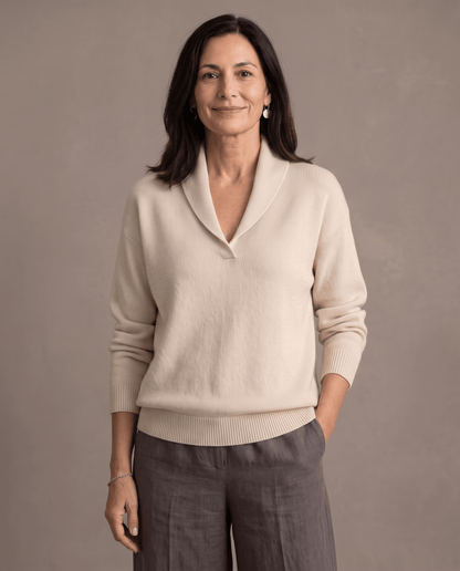 Bequemer Pullover mit V-Ausschnitt | GRETA