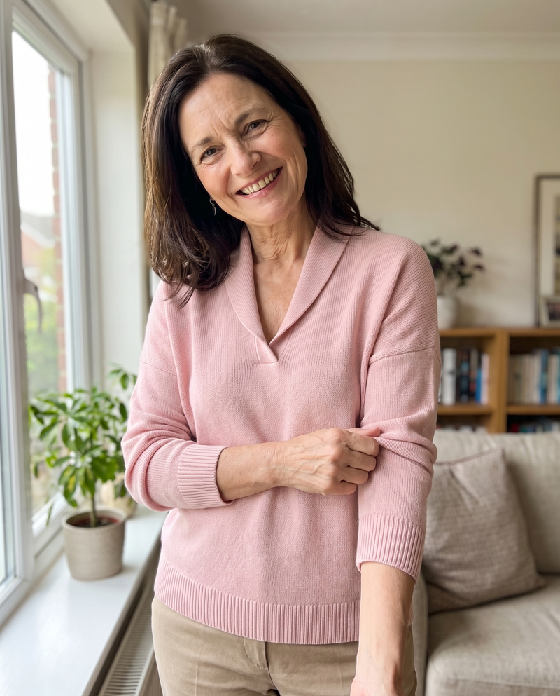 Bequemer Pullover mit V-Ausschnitt | GRETA – Kundinnenfoto 2