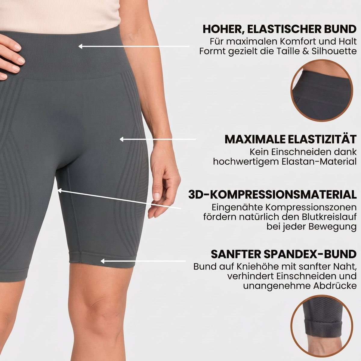 VIOLA Kompressionsshorts – Details
