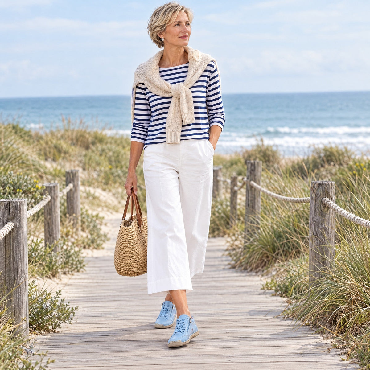 ELLA Sneaker in Blau – im Alltag getragen