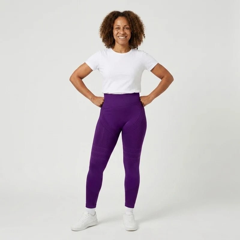 VIOLA Kompressionsleggings in Samtviolett