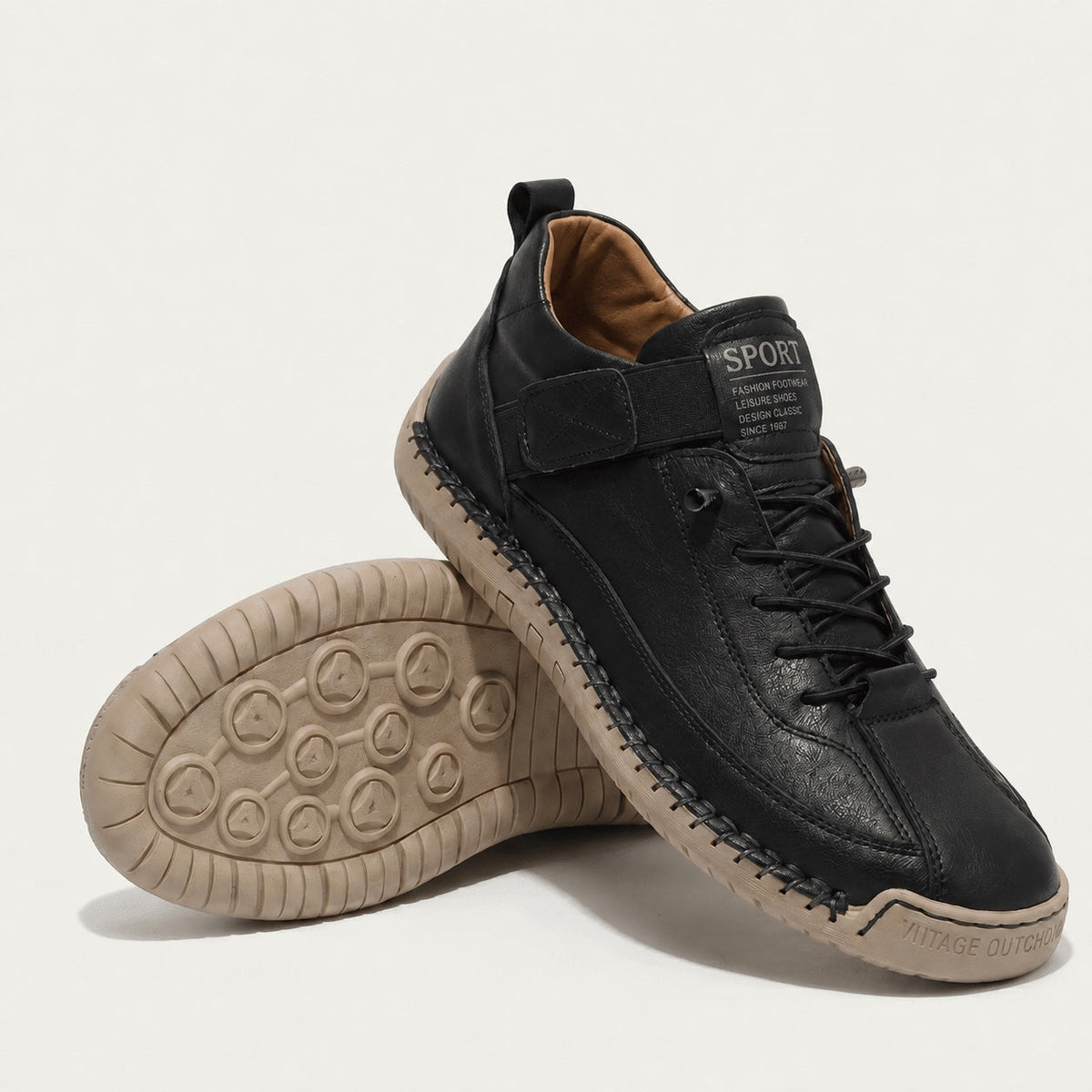 IRIS Sneaker in Schwarz / Beige