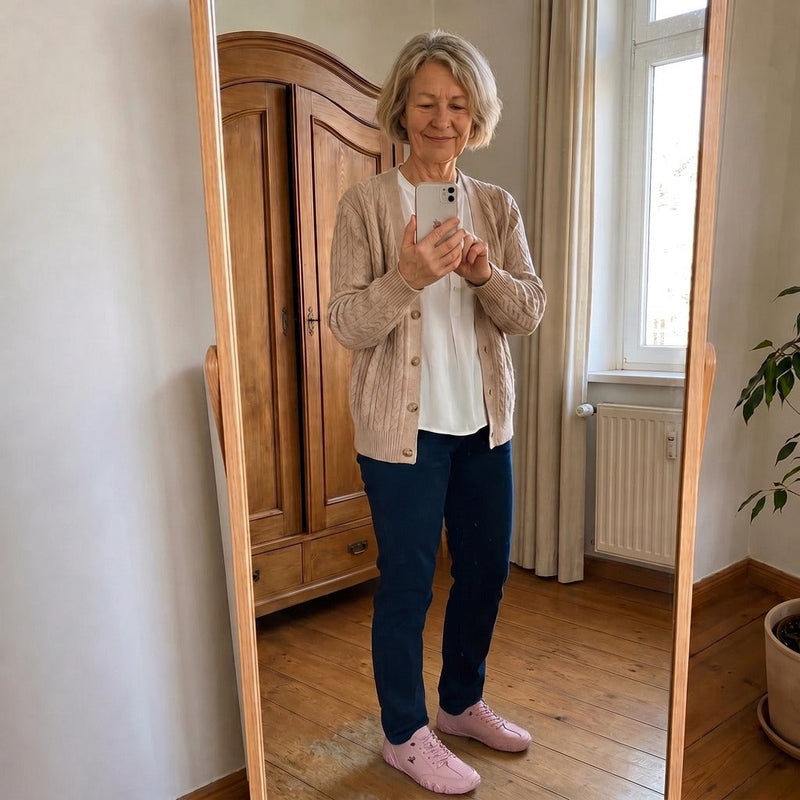 Leichte Barfuß-Sneaker aus Leder | LINA – Kundinnenfoto 1