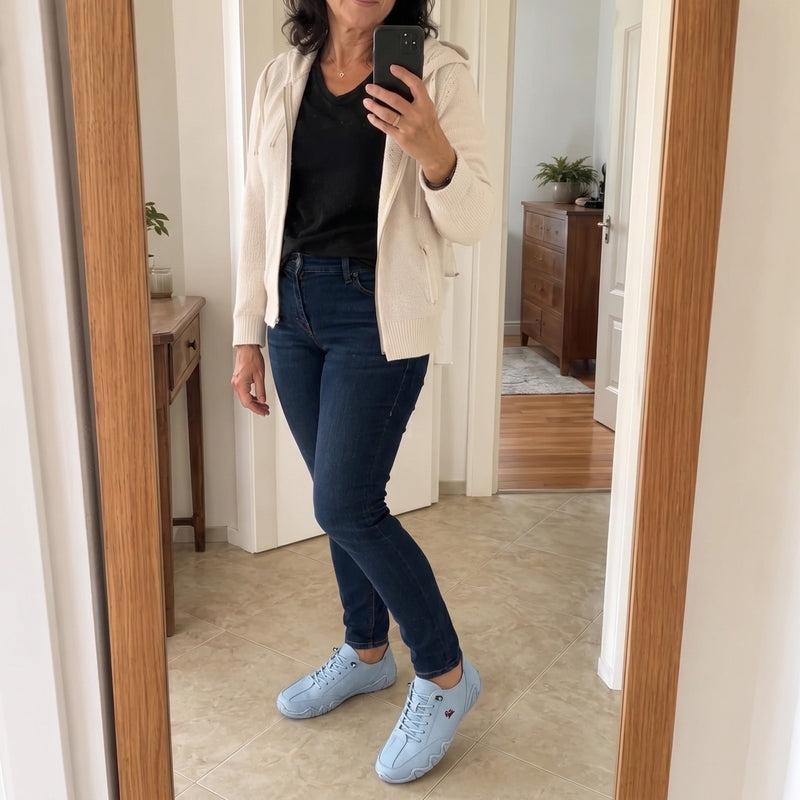 Leichte Barfuß-Sneaker aus Leder | LINA – Kundinnenfoto 5